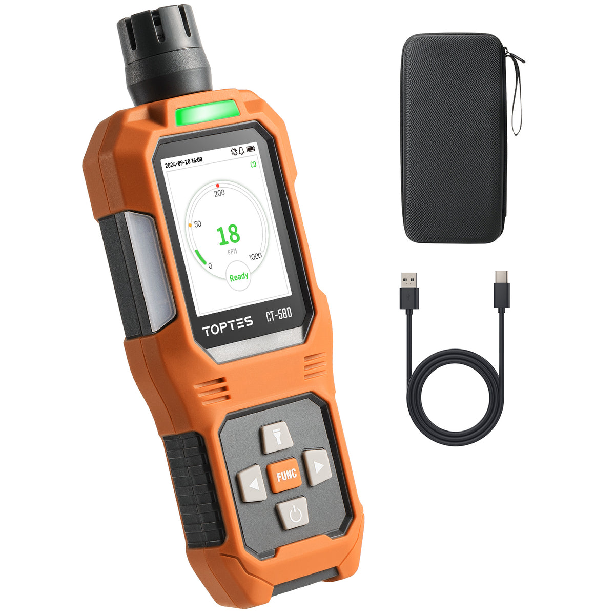 Detector portátil de CO Toptes CT-580 con sensor DDS TopTes - Detección de gas disponible en Caracas, Venezuela | Precio: $119.98 USD | Envío a toda Venezuela | IoniaShop