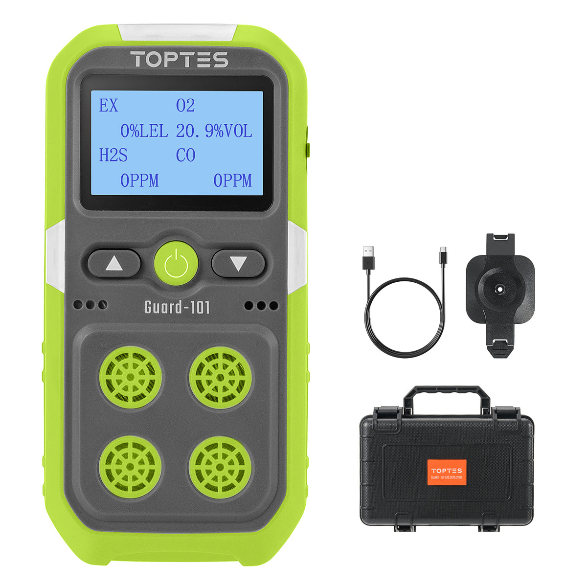 Monitor multigás 4 gases Toptes Guard-101 (H2S, CO, O2, LEL) TopTes - Detección de gas disponible en Caracas, Venezuela | Precio: $219.98 USD | Envío a toda Venezuela | IoniaShop