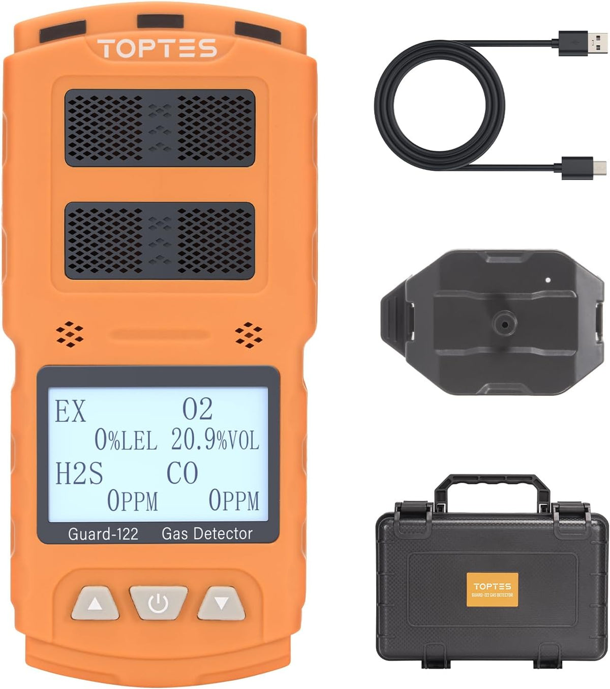 Monitor multigás 4 gases Toptes Guard-122 (H2S, CO, O2, LEL) TopTes - Detección de gas disponible en Caracas, Venezuela | Precio: $179.98 USD | Envío a toda Venezuela | IoniaShop