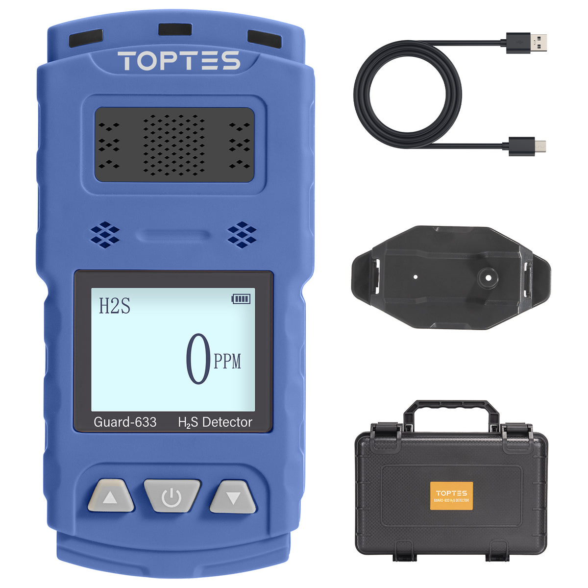 Detector portátil de H2S Toptes Guard-633 (sulfuro de hidrógeno) TopTes - Detección de gas disponible en Caracas, Venezuela | Precio: $159.98 USD | Envío a toda Venezuela | IoniaShop