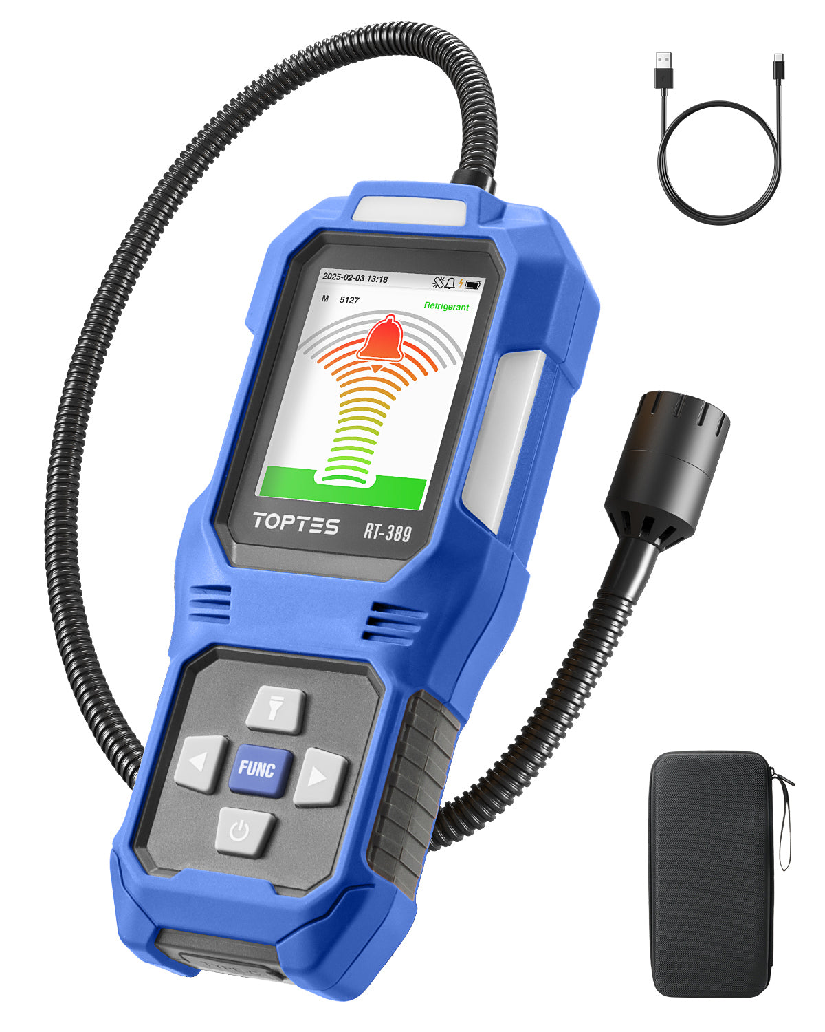Detector de fugas de refrigerante Toptes RT-389 recargable TopTes - Detección de gas disponible en Caracas, Venezuela | Precio: $239.98 USD | Envío a toda Venezuela | IoniaShop