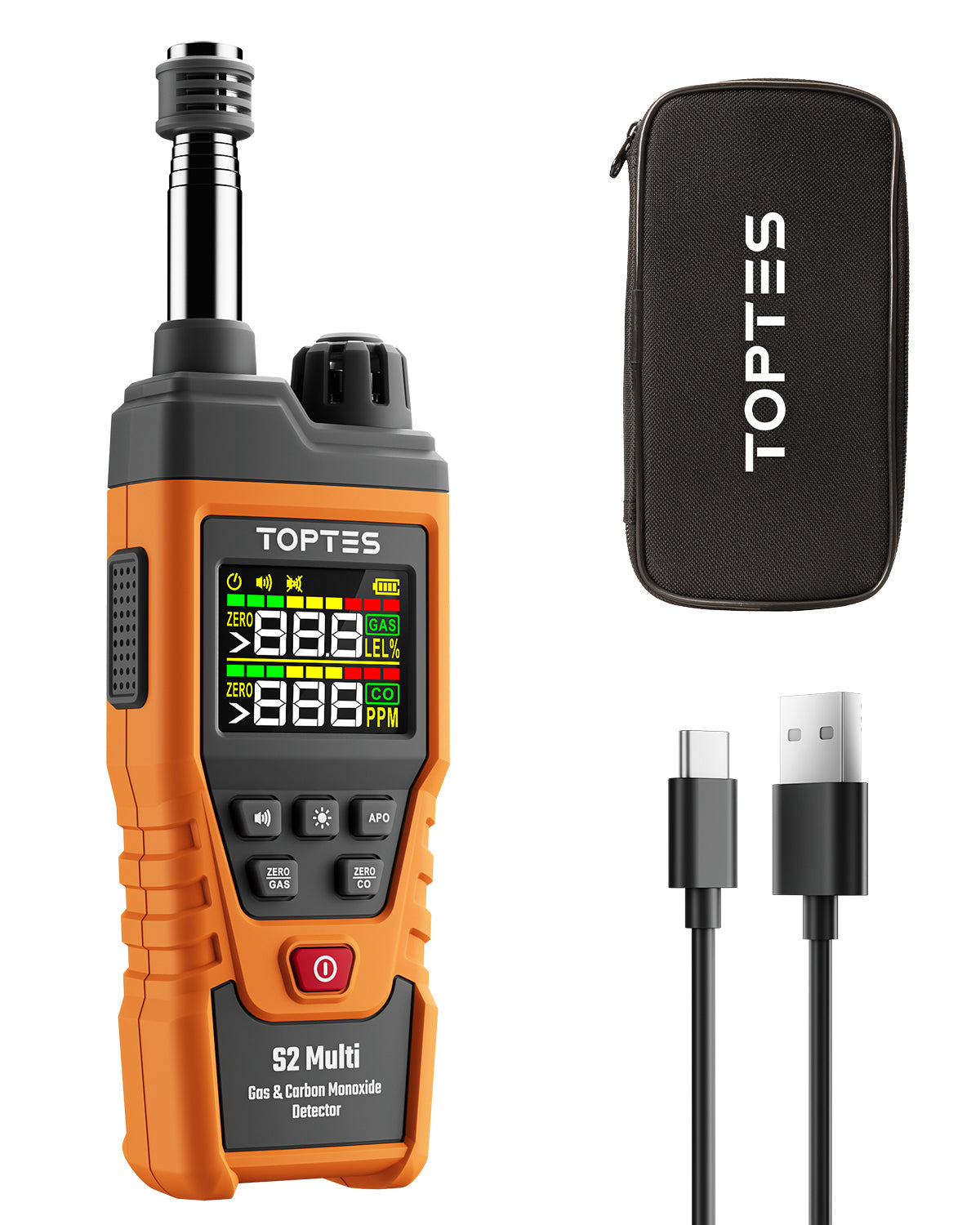 Detector de gas y monóxido de carbono Toptes S2 Multi 2 en 1 TopTes - Detección de gas disponible en Caracas, Venezuela | Precio: $139.98 USD | Envío a toda Venezuela | IoniaShop