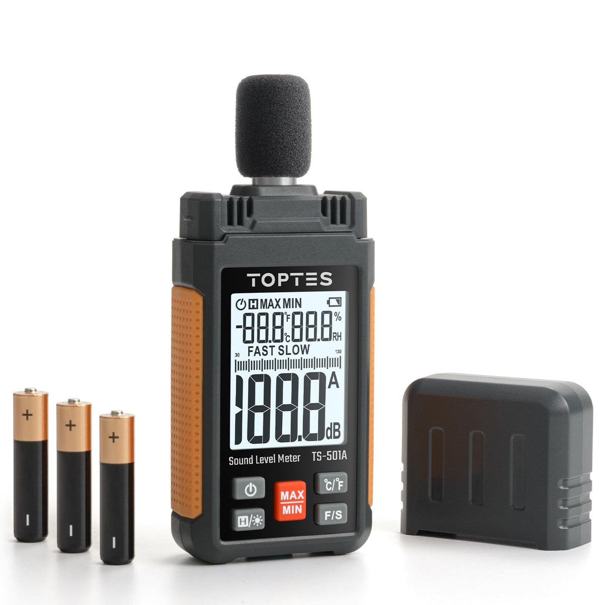 Sonómetro digital Toptes TS-501A (30–130 dB, ponderación A) TopTes - Medición, pruebas y control disponible en Caracas, Venezuela | Precio: $53.98 USD | Envío a toda Venezuela | IoniaShop
